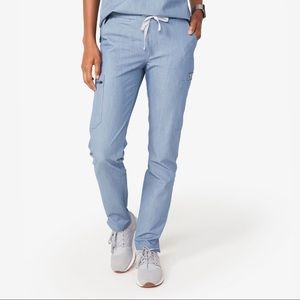 NWT Figs Yola Scrub Pants XXS Reg - Heather Indigo